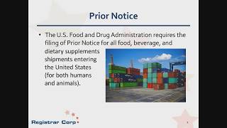 Filing Prior Notice with FDA [upl. by Awe]