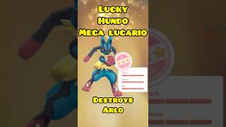 Lucky 100iV Mega Lucario destroys Arlo shorts pokemon pokemongo [upl. by Gnaoh]