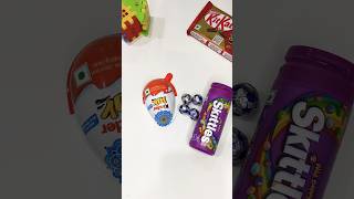 Skittles Gems in Kinder Joy Popsicle shotrs youtubeshorts shortsvideoviral [upl. by Nylitsirk]