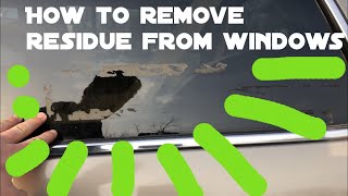 How to remove sticker or tape residue off car windows [upl. by Naffets]