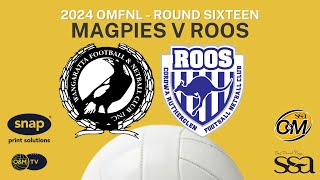 2024 R16 Magpies v Roos Netball [upl. by Siro88]