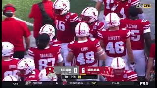 Dante Dowdell Rushing Touchdown Nebraska Husker Football 10624 Rutgers dantedowdell huskers [upl. by Meyeroff]