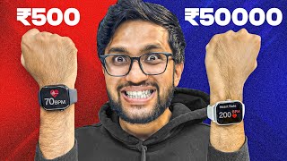 Rs 500 Smartwatch vs Rs 50000 Apple Watch [upl. by Nnaassilem]