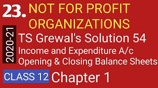 23 NPO TS Grewals Solution 54 Class 12 202021 Notforprofit ORGANIZATIONS [upl. by Beauregard]