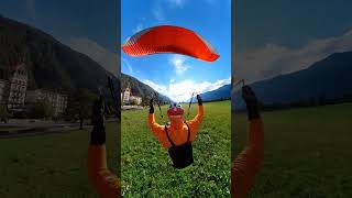 Paragliding Game POV Bright Orange Landing at Höhenmatte [upl. by Yespmed748]