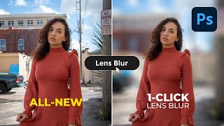 AllNew AIpowered Lens Blur in Photoshop  1Click Background Blur [upl. by Alodie]