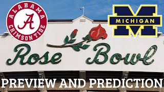 2024 Rose Bowl Alabama vs Michigan  Preview and Prediction [upl. by Zeta]