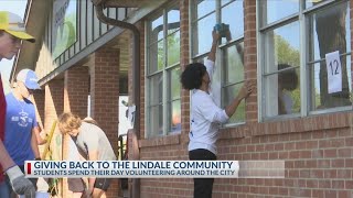 Lindale High School students give back to their community on Good Friday [upl. by Atrahc]