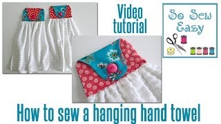 How to sew a hanging hand towel for your kitchen or bathroom [upl. by Palestine453]