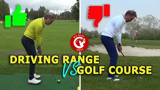 DRIVING RANGE vs GOLF COURSE  Why do I hit better golf shots on the driving range [upl. by Kessler137]