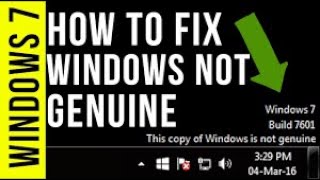 How to fix Windows 7 Not Genuine Error build 7600  7601 [upl. by Mohl]