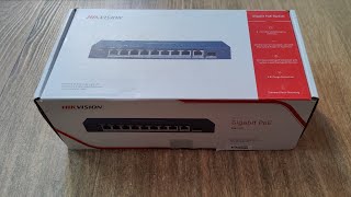 Unboxing HIKVISION 8 port GIGABIT POE switch  DS3E0510PE [upl. by Eseilana]