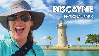 A Day in Biscayne National Park  Three Lighthouses and Boca Chita Key [upl. by Edrahs]