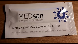 MEDsan SARSCoV2 Antigen Rapid Schnelltest Knackig erklärt [upl. by Sezen]