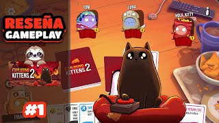 JUEGO DE CARTAS CON MICHIS  EXPLODING KITTENS 2  GAMEPLAY EN ESPAÑOL 2024 [upl. by Akenit514]