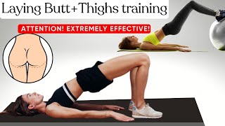 Laying ButtThighs training Attention Extremely effective At home [upl. by Naujud]