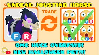 OMG 😨 HUGE OVERPAYS 😱😱 BEST 6 OFFERS FOR NEW UNDEAD JOUSTING HORSE  Adopt Me Roblox [upl. by Goldy]