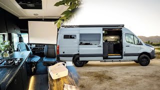 Her Incredible 5TH SOLO DIY Van Conversion  Beautifully designed luxury camper 🚐 [upl. by Odranar407]