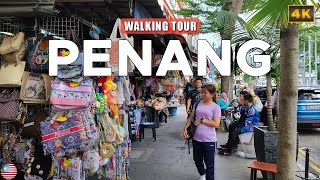 Penang MALAYSIA  Walk in George Town Penang Bazaar and Sunday Flea Market [upl. by Annerahs]