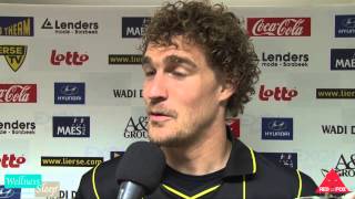 K Lierse SK  WaaslandBeveren POII 42 interview Swinkels [upl. by Bocyaj834]