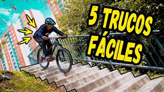 5 TRUCOS DE MTB FÁCILES Y BÁSICOS PARA BAJAR ESCALERAS EN RÍGIDA 🚀 [upl. by Sadirah]