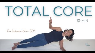 10 minute total core workout for women over 50  Beginner Friendly [upl. by Aneekat]