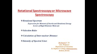 Rotational spectroscopyMicrowave Spectroscopy [upl. by Eissen]