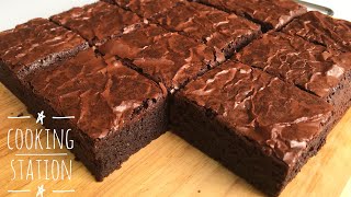 The Best Fudgy Cocoa Brownies Without Chocolate  บราวนี่โกโก้ สูตรบราวนี่หน้าฟิล์ม เนื้อหนึบ [upl. by Sicular]