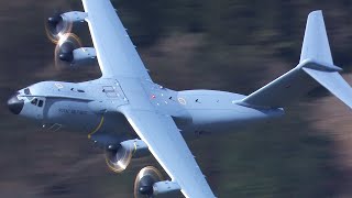 Low level Airbus A400M Atlas  Mach Loop Wales [upl. by Rahs697]