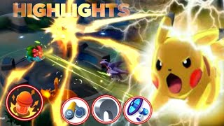 Pikachu Gameplay Highlights  Pokemon Unite [upl. by Dustman]