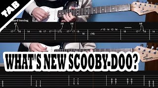 Whats New ScoobyDoo Theme  Guitar TAB  Lesson  Tutorial [upl. by Hannej]