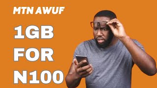 MTN cheap Data code  Buy MTN 1GB data for 100 Naira [upl. by Brad780]