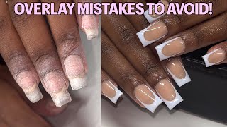 ACRYLIC OVERLAY ON NATURAL NAILS HOW TO DO OVERLAY NAILS [upl. by Snilloc222]