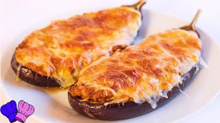 BERENJENAS RELLENAS DE CARNE AL ESTILO PIZZA 🍆🍕ALEGRARÁN TU DÍA [upl. by Collier]