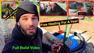 Jean Pain Compost Heating System DIY Greenhouse  Cheapest Heating Method [upl. by Benton]