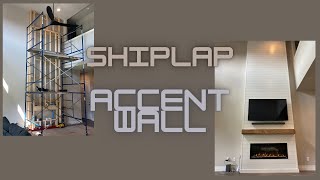 Shiplap Accent Wall Framing to Completion Timelapse [upl. by Meggs792]