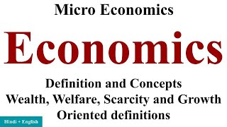 Economics  Concept and Definitions economics explained economics meaning micro economics bcom [upl. by Alda67]