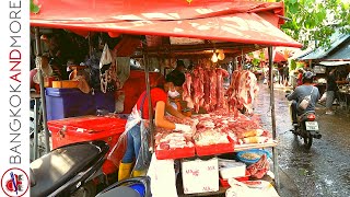 THAILAND Wet Market  Khlong Toei Market BANGKOK [upl. by Lanam]