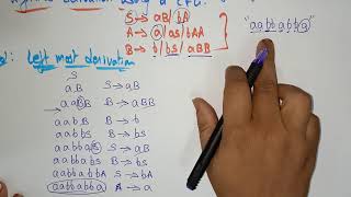 leftmost and rightmost derivations  Example3  TOC  Lec55  Bhanu Priya [upl. by Landsman163]