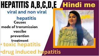 Hepatitis ABCDE  viral and non viral hepatitis for medical students explanation in Hindi [upl. by Frerichs]