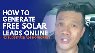 How to generate FREE solar leads online [upl. by Lekkim]