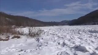 Ice Jam on Allegheny River and Redbank Creek [upl. by Whatley]