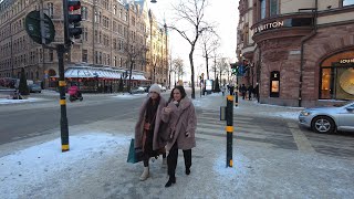 4K Winter walk 12c ❄️🇸🇪 Stockholm City  January 2024 643 [upl. by Sheehan136]