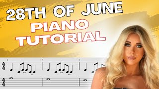 28th Of June Megan Moroney Piano Tutorial [upl. by Assener805]