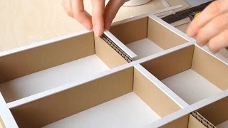 DIY Cardboard Drawer Organizer  An Easy Tutorial For Clever Storage Solutions [upl. by Fritz926]