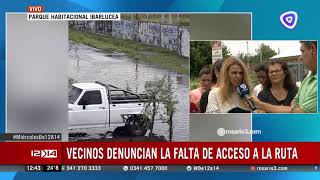 Denuncian falta de acceso a la ruta en barrio de Ibarlucea [upl. by Arramat]