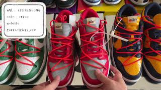 Nike OFFWHITE x Dunk Low ‘University Red’ Correctkickz nikedunk dunklows nike sneakers [upl. by Sutherlan]