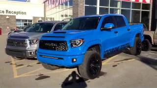 Lifted 2020 Voodoo Blue Toyota Tundra TRD Sport on 35X1250R22 Tires [upl. by Glinys]