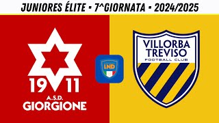 U19 ÉLITE  Giorgione 1911 VS Villorba  RECUPERO 7ª GIORNATA [upl. by Eibur906]