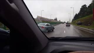 Volvo s60 and Volvo XC70 accident Rain water on road [upl. by Adnuahsor897]